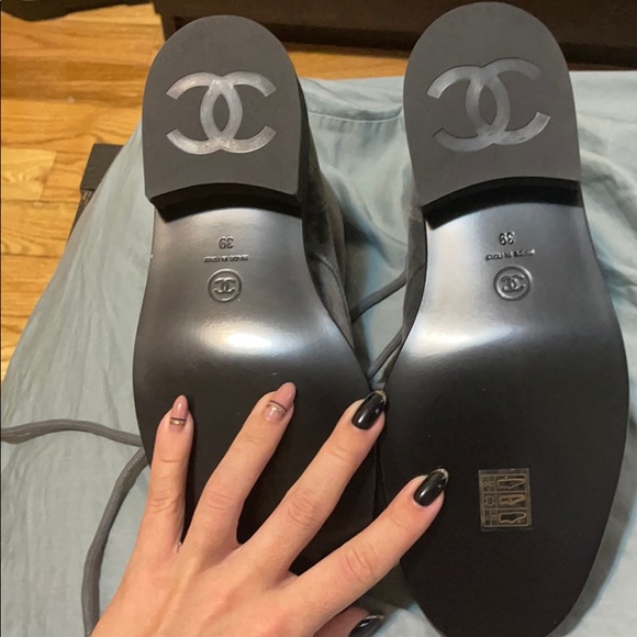 ❌sold❌Chanel boots grey and black new size 39 - Picture 3 of 4